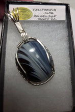 Load image into Gallery viewer, Custom Wire Wrapped California Iron Ore Furnace Slag Necklace/Pendant Sterling Silver