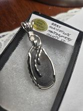 Load image into Gallery viewer, Custom Wire Wrapped unpolished Hokie Stone from Virginia Tech Quarries Necklace/Pendant Sterling Silver