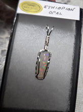 Load image into Gallery viewer, Custom Wire Wrapped Ethiopian Opal Necklace/Pendant Sterling Silver