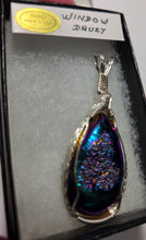 Load image into Gallery viewer, Custom Wire Wrapped Window Druzy Necklace/Pendant Sterling Silver
