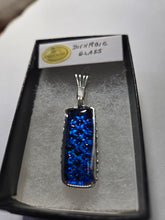 Load image into Gallery viewer, Custom Wire Wrapped Dichroic Glass Necklace/Pendant Sterling Silver