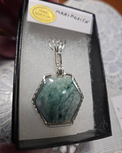 Load image into Gallery viewer, Custom Cut Polished &amp; Wire Wrapped Mariposite Necklace/Pendant Sterling Silver