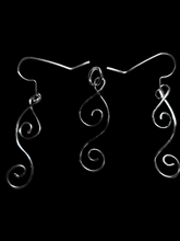 Load image into Gallery viewer, Custom Wire Wrapped Argentium Set: Necklace/Pendant &amp; Earrings