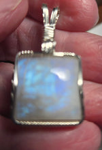 Load image into Gallery viewer, Custom Wire Wrapped Moonstone Necklace/Pendant Sterling Silver