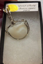 Load image into Gallery viewer, Custom Wire Wrapped Lucky Stone Black Drum Fish Necklace/Pendant Sterling Silver