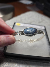 Load image into Gallery viewer, Custom Cut Polished &amp; Wire Wrapped Rebecca Iron Ore Furnace Slag Bracelet Sterling Silver Size 7 1/4