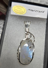 Load image into Gallery viewer, Custom Wire Wrapped Moonstone Necklace/Pendant Sterling Silver