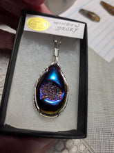 Load image into Gallery viewer, Custom Wire Wrapped Window Druzy Necklace/Pendant Sterling Silver