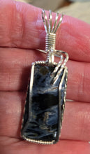Load image into Gallery viewer, Custom Wire Wrapped Pietersite Necklace/Pendant Sterling Silver