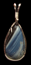 Load image into Gallery viewer, Custom Wire Wrapped California Iron Ore Furnace Slag Necklace/Pendant Sterling Silver