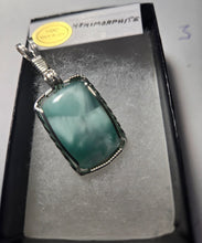 Load image into Gallery viewer, Custom Wire Wrapped Hemimorphite Necklace/Pendant Sterling Silver