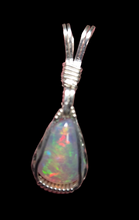 Load image into Gallery viewer, Custom Wire Wrapped Ethiopian Opal Necklace/Pendant Sterling Silver