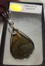 Load image into Gallery viewer, Custom Cut Polished &amp; Wire Wrapped Prairie Agate Necklace/Pendant Sterling Silver