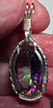 Load image into Gallery viewer, Custom Wire Wrapped Faceted Mystic Topaz Necklace/Pendant Sterling Silver