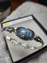 Load image into Gallery viewer, Custom Cut Polished &amp; Wire Wrapped Rebecca Iron Ore Furnace Slag Bracelet Sterling Silver Size 7 1/4