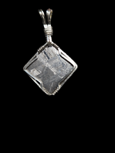 Load image into Gallery viewer, Custom Wire Wrapped Rare Meteorite  Necklace/Pendant Sterling Silver