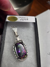 Load image into Gallery viewer, Custom Wire Wrapped Faceted Mystic Topaz Necklace/Pendant Sterling Silver