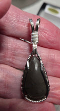 Load image into Gallery viewer, Custom Wire Wrapper Polished Hokie Stone Virginia Tech Gray Quarry Set: Earrings, Necklace/Pendant Sterling Silver