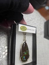 Load image into Gallery viewer, Custom Wire Wrapped Ammolite Necklace/Pendant Sterling Silver