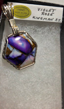 Load image into Gallery viewer, Custom Cut &amp; Polished Violet Rose Kingman AZ Necklace/Pendant Sterling Silver