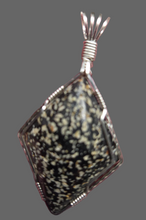 Load image into Gallery viewer, Custom Wire Wrapped Nelsonite Virginia State Stone Necklace/pendant Sterling Silver