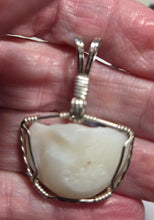 Load image into Gallery viewer, Custom Wire Wrapped Lucky Stone Black Drum Fish Necklace/Pendant Sterling Silver