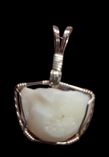 Load image into Gallery viewer, Custom Wire Wrapped Lucky Stone Black Drum Fish Necklace/Pendant Sterling Silver