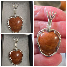 Load image into Gallery viewer, Custom Wire Wrapped Peach Aventurine Necklace/Pendant Sterling Silver