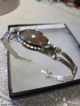 Load image into Gallery viewer, Custom Cut Polish &amp; Wire Wrapped Unakite Rockbridge County VA Size 7 1/2 Sterling Silver
