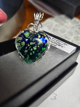 Load image into Gallery viewer, Custom Wire Wrapped European Vintage Heart Stone Necklace/Pendant Sterling Silver