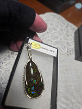 Load image into Gallery viewer, Custom Wire Wrapped Ammolite Necklace/Pendant Sterling Silver