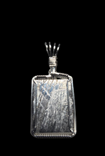 Load image into Gallery viewer, Custom Wire Wrapped Rare Meteorite Necklace/Pendant Sterling Silver