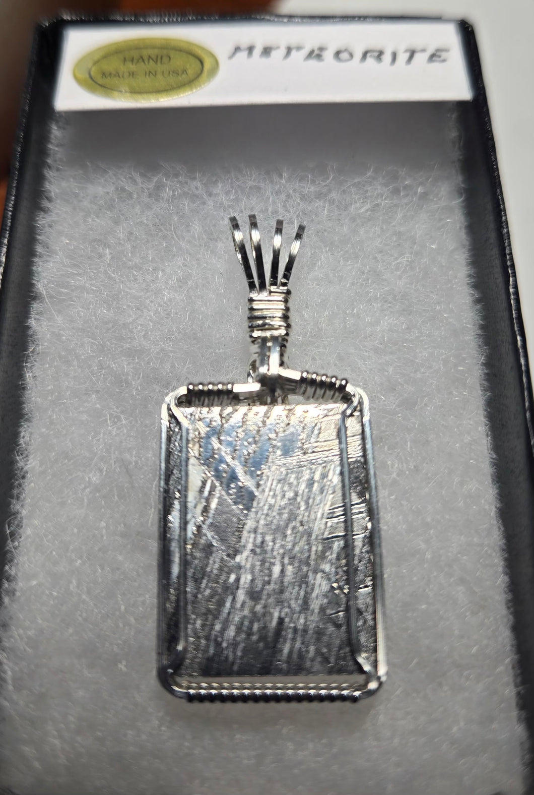 Custom Wire Wrapped Rare Meteorite Necklace/Pendant Sterling Silver