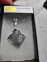 Load image into Gallery viewer, Custom Wire Wrapped Rare Meteorite  Necklace/Pendant Sterling Silver