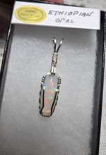 Load image into Gallery viewer, Custom Wire Wrapped Ethiopian Opal Necklace/Pendant Sterling Silver