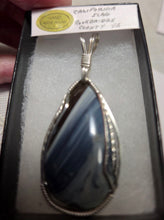 Load image into Gallery viewer, Custom Wire Wrapped California Iron Ore Furnace Slag Necklace/Pendant Sterling Silver