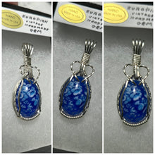 Load image into Gallery viewer, Custom Wire Wrapped European Vintage Stone Necklace/Pendant Sterling Silver