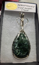 Load image into Gallery viewer, Custom Wire Wrapped Seraphenite (Angel Stone) Necklace/Pendant Sterling Silver