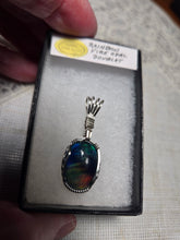 Load image into Gallery viewer, Custom Wire Wrapped Rainbow Fire Opal Necklace/Pendant Sterling Silver
