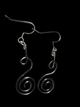 Load image into Gallery viewer, Custom Wire Wrapped Sterling Silver/Argentium .935 Earrings