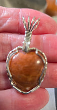 Load image into Gallery viewer, Custom Wire Wrapped Peach Aventurine Necklace/Pendant Sterling Silver