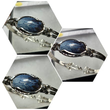 Load image into Gallery viewer, Custom Cut Polished &amp; Wire Wrapped Rebecca Iron Ore Furnace Slag Bracelet Sterling Silver Size 7 1/4