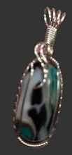 Load image into Gallery viewer, Custom Wire Wrapped Art Glass Necklace/Pendant Sterling Silver