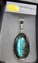 Load image into Gallery viewer, Custom Wire Wrapped Labradorite Necklace/Pendant Sterling Silver