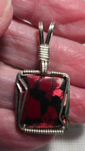 Load image into Gallery viewer, Custom Cut &amp; Polished Rhodonite Composite Necklace/Pendant Sterling Silver
