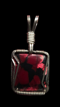 Load image into Gallery viewer, Custom Cut &amp; Polished Rhodonite Composite Necklace/Pendant Sterling Silver