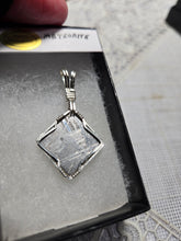Load image into Gallery viewer, Custom Wire Wrapped Rare Meteorite  Necklace/Pendant Sterling Silver