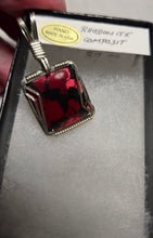 Load image into Gallery viewer, Custom Cut &amp; Polished Rhodonite Composite Necklace/Pendant Sterling Silver