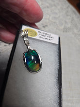 Load image into Gallery viewer, Custom Wire Wrapped Rainbow Fire Opal Necklace/Pendant Sterling Silver