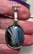 Load image into Gallery viewer, Custom Wire Wrapped California Iron Ore Furnace Slag Necklace/Pendant Sterling Silver
